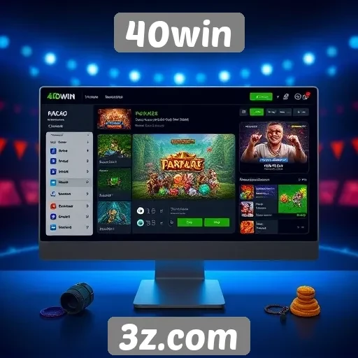 Interface do usuário do 40win e sua usabilidade